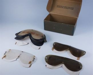 WW2 US Army Airforce Flight Goggles with Box
