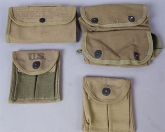 Lot of WW2 US Army Belt Pouches
