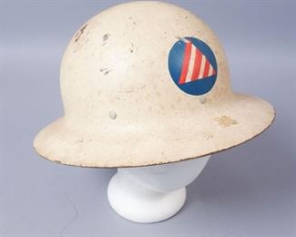 WW2 US Auxiliary Air Raid Warden Helmet
