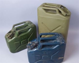 Lot of 3 WW2 US Metal Jerry Cans
