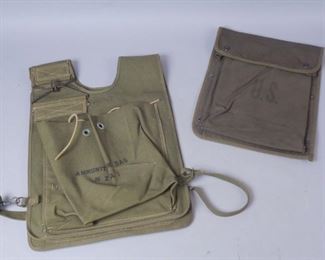 Lot of 2 WW2 US M2A1 Ammo Bag, Spare Ammo Bag
