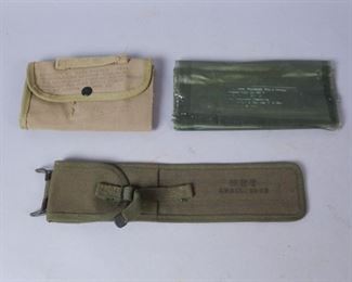 Lot of U.S. Army Rifle Cover, Tool Cases
