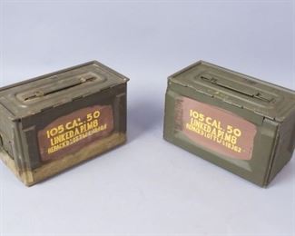 Lot of 2 50 Cal. Ammo Boxes
