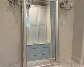 Large silver leaf mirror  $300