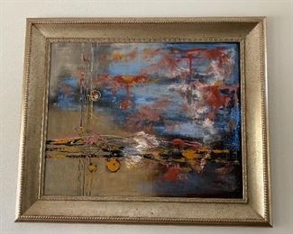 Large original contemporary oil painting  approx. ^' long 5' high $1,550