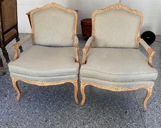 pair french style chairs $75