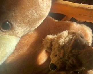 Closeup of the bears.  The big one is truly special, and the small ones are handcrafted