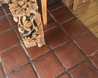 A carved Thai wooden decoration