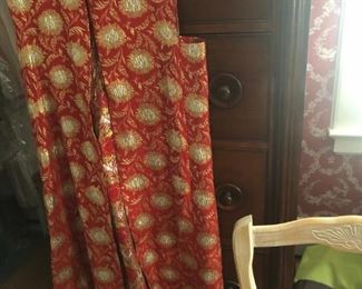 A red and gold housecoat