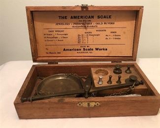 Antique Jewelers Scale as Seen 