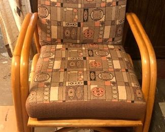 Mid Century Modern Vogue Rattan Chair with original Cushions 