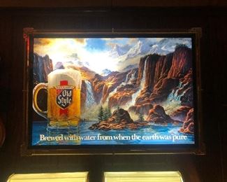 Vintage Old Style Beer Waterfall Moving Motion Light