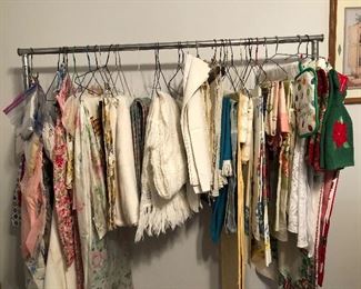 Vintage  Linens Tablecloths, Curtains, Hand Stitched Towels, etc...