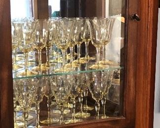 Yellow Depression Wine Glasses 