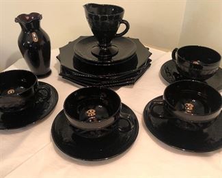 Vintage Black /Amethyst Glass Collection 