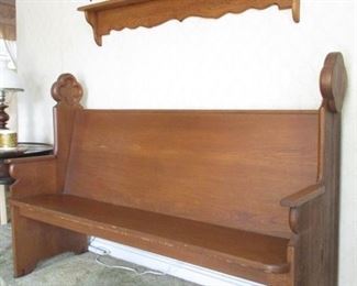 ANTIQUE CHURCH PEW FROM AKRON
