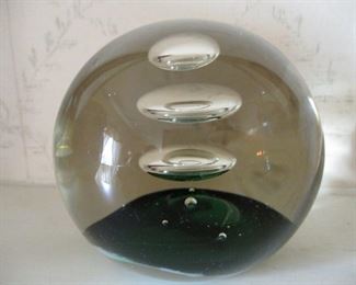 MCM GLASS PAPERWEIGHT