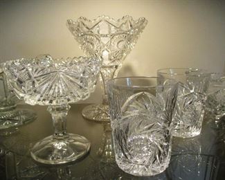 CUT CRYSTAL & OLD PRESSED GLASS