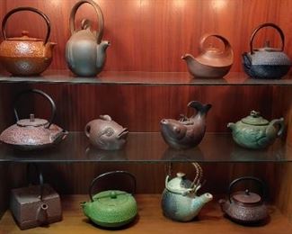 Collection of Asian collectible teapots