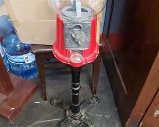 Carousel Industries Inc #89 Glass Gumball machine on metal stand $95