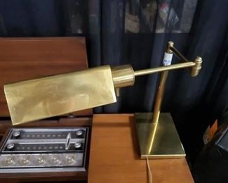 Vintage 1990's Frederick cooper Solid Brass bankers desk table light $195