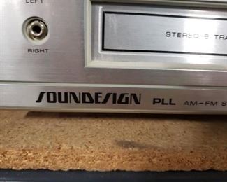 Vintage Soundesign 5928 AM/FM Stereo Cassette Tape 8 Track Player Combo $95