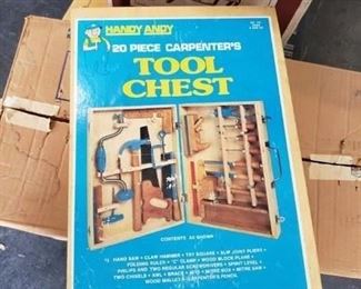 Vintage Handy Andy Model#194 20 pc. Tool Chest with Tools (2 available) $50 each