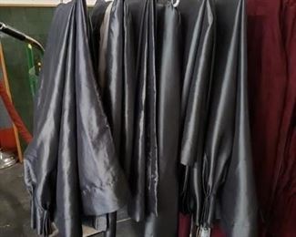 (6) Peri Homeworks Collection Gray Satin 103"Long Drapery Panels $100