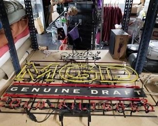 Vintage 4' MGD Miller Genuine Draft Cold Filtered Double Transformer Neon Was $450 Now $395