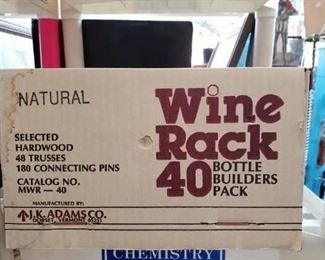 JK Adams Natural Hardwood Wine Rack 40 Bottle Builders Pack (partially built with Box) $150