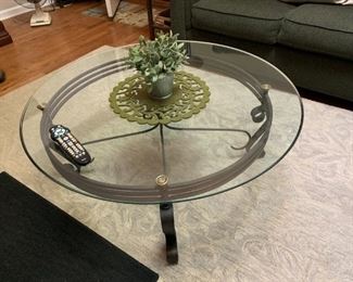Round Glass Top Coffee Table