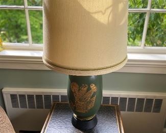 Handpainted George Briard table lamp approximately 33"h $380