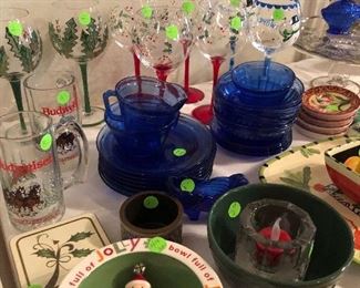 Holiday Stemware and Other Dishes