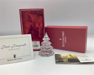 Waterford 3.5 in. Crystal Christmas Tree - Paul Fitzgerald - in original Box
