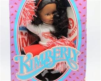 1983 TOMY Cheerleader Kimberly Doll African American No. 2010 and Kimberly Outfit No. 2100 - NRFB