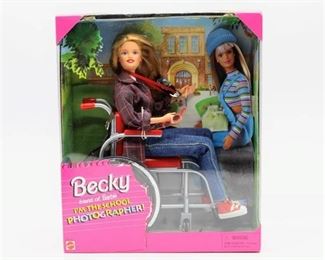Mattel Becky friend of Barbie I'm The School Photographer doll No. 20202 NRFB