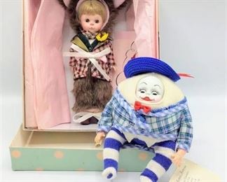 Madame Alexander March Hare 42430 (in box) and Humpty Dumpty from The Alice in Wonderland Collection