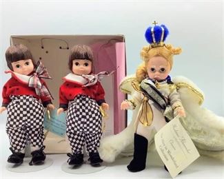 Madame Alexander Tweedledee & Tweedledum Set 13080 (in box) and White King from The Alice in Wonderland Collection