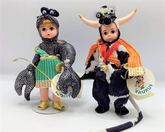 Madame Alexander Dolls Taurus and Scorpio from The Zodiac Collection