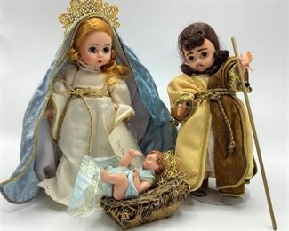 Madame Alexander Mary, Joseph and Baby Jesus Set 19470 (in original box) part of The Nativity Collection