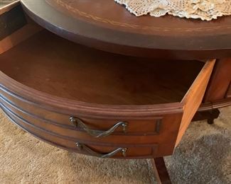 Vintage Robinson's Furniture Leather Top Table