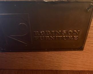 Vintage Robinson's Furniture Leather Top Table