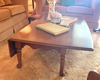 Ethan Allen Solid Cherry Drop Leaf Coffee Table