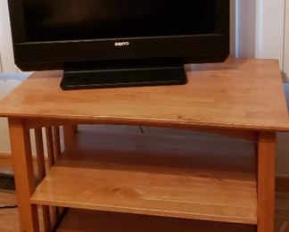 Shelf end table & small flat screen TV