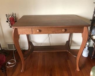 antique oak desk with drawer
