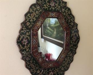 reverse painted mirror