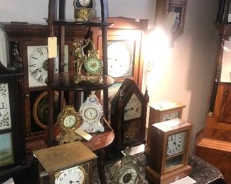 Items Located In The Office ~ Collection Of Antique And Vintage Clocks 