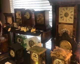 Items Located In The Office ~ Collection Of Antique And Vintage Clocks 
