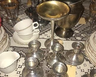 Items Located In The Dining Room  ~ Lots Of Sterling Silver & Silver Plated Items