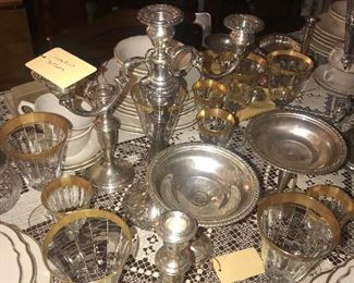 Items Located In The Dining Room  ~ Lots Of Sterling Silver & Silver Plated Items